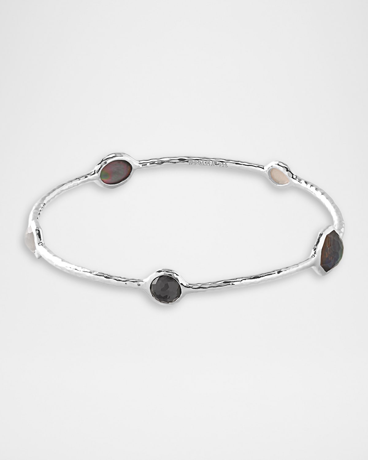 Ippolita 5-Stone Bangle Bracelet in Sterling Silver