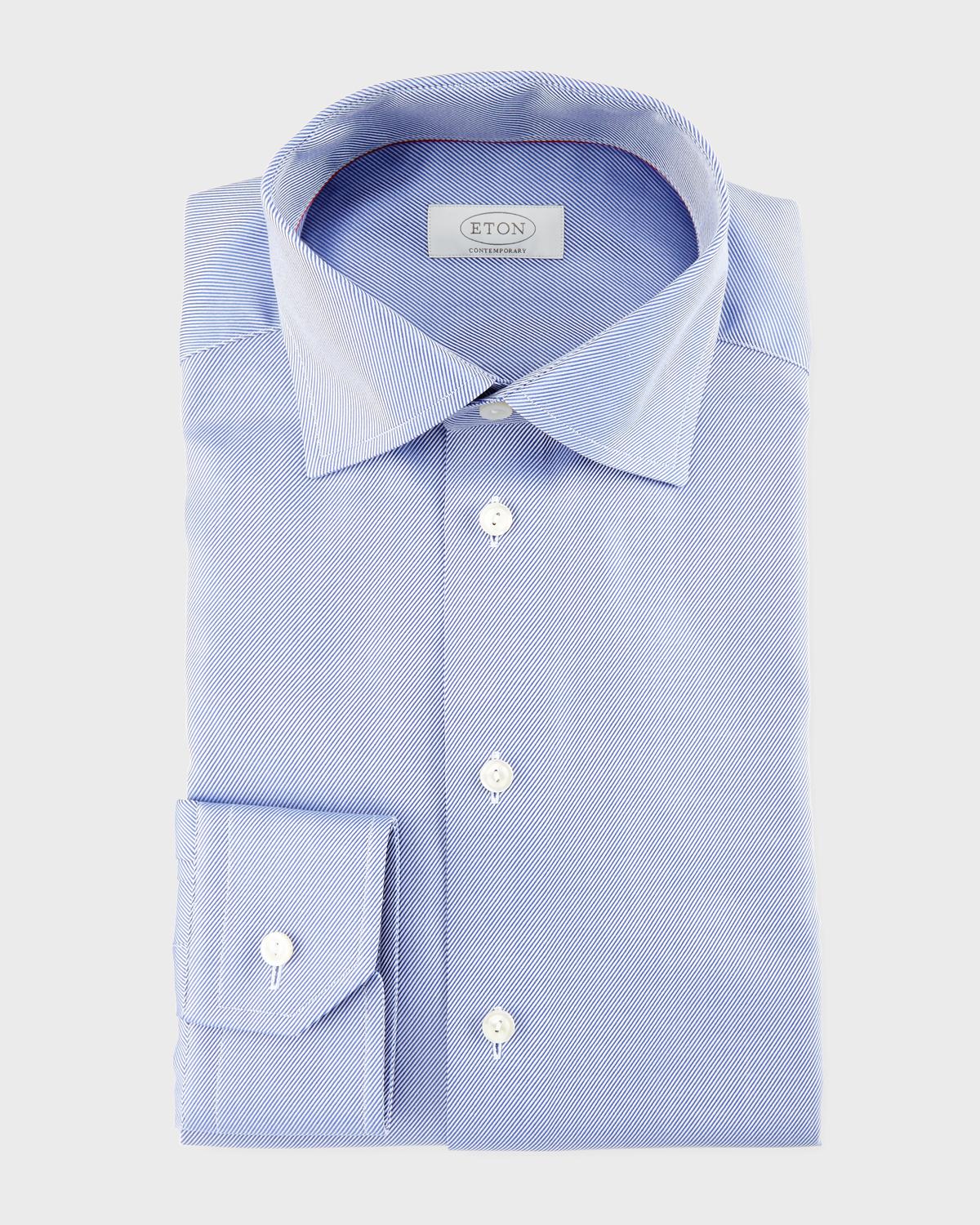 Eton Contemporary-Fit Cavalry Twill Dress Shirt