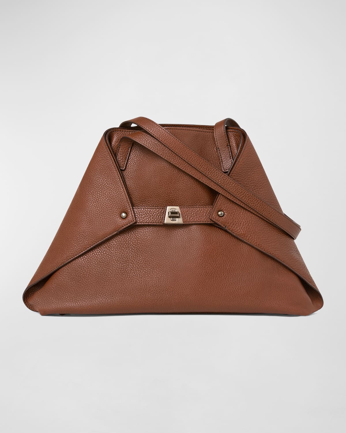 Akris Ai Small Leather Shoulder Tote Bag