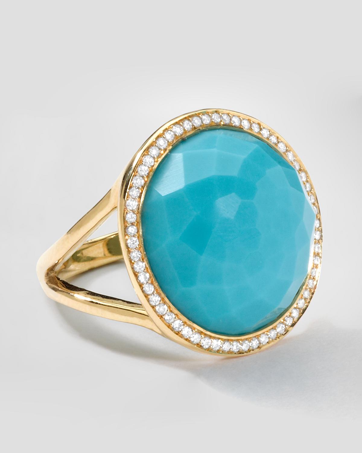 Medium Ring in 18K Gold with Diamonds