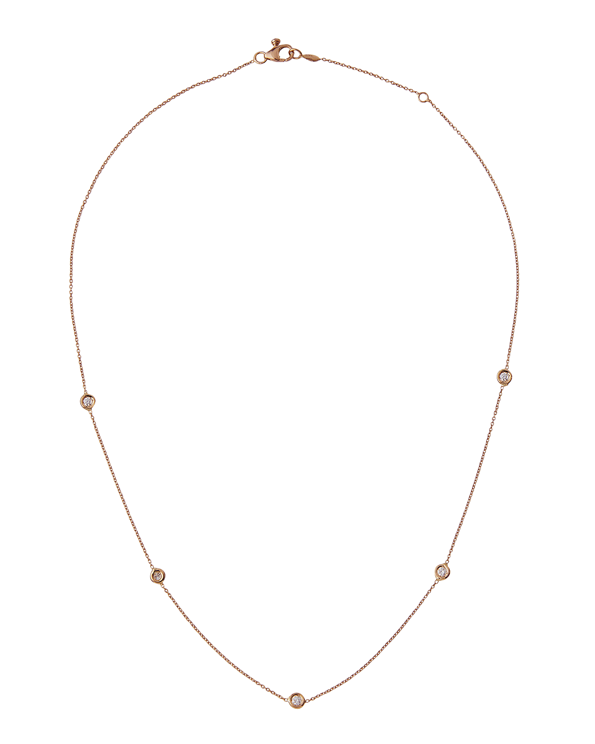 Roberto Coin 18k Gold Diamond Station Necklace