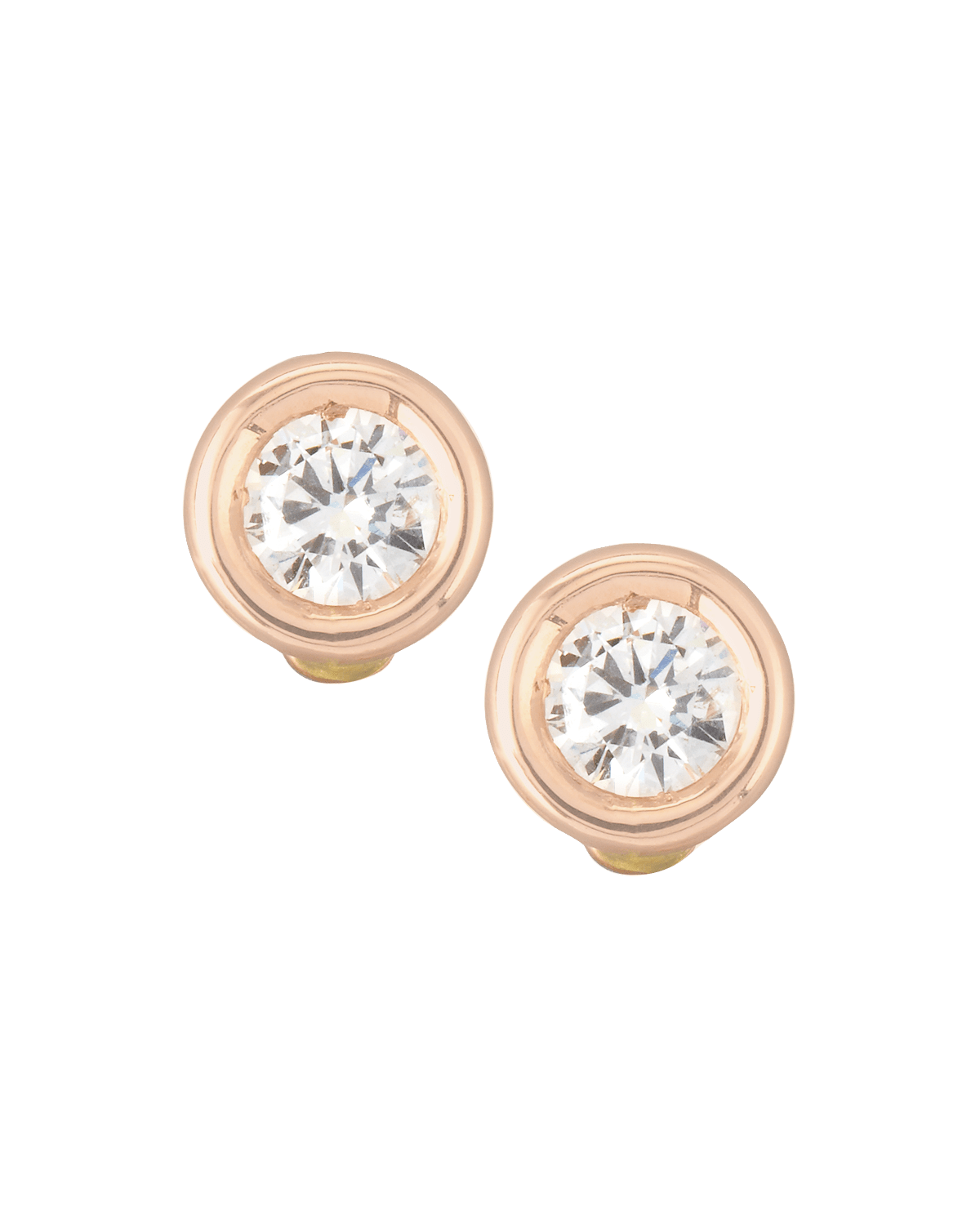 Roberto Coin 18k Gold Diamond Solitaire Stud Earrings