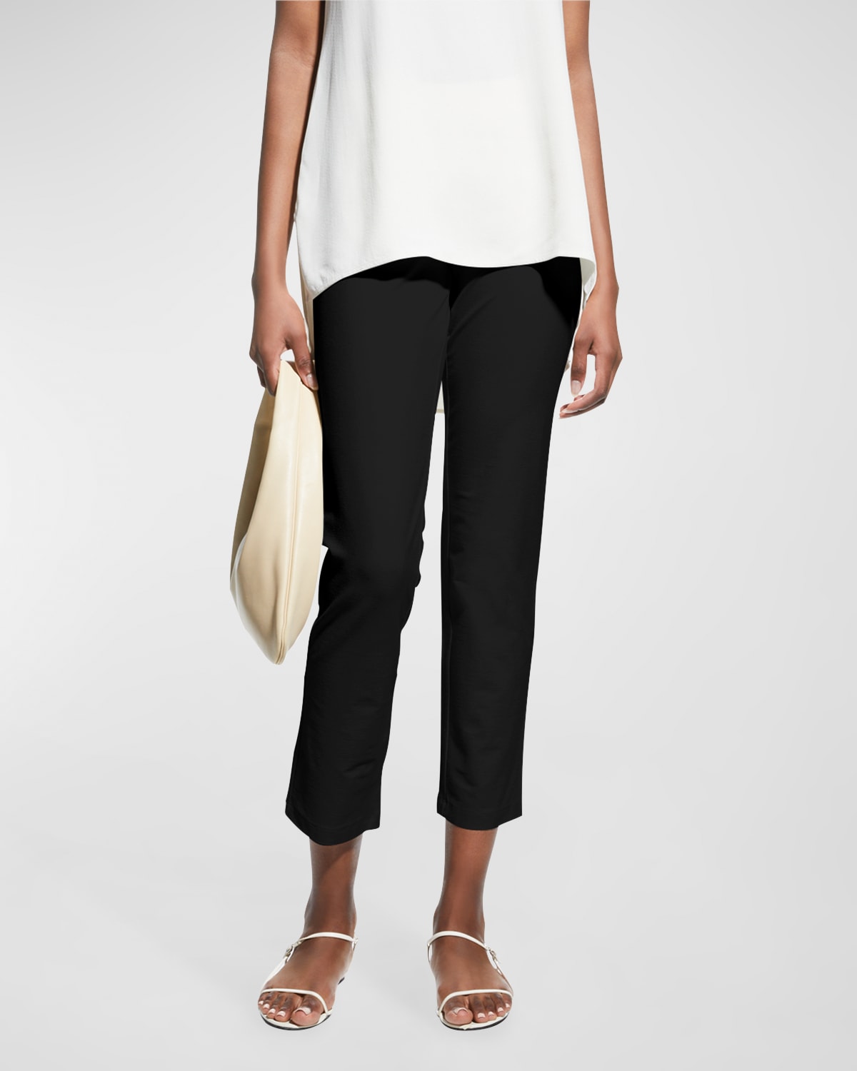 Eileen Fisher Women's Stretch Ankle Leggings Black Size XX-Small