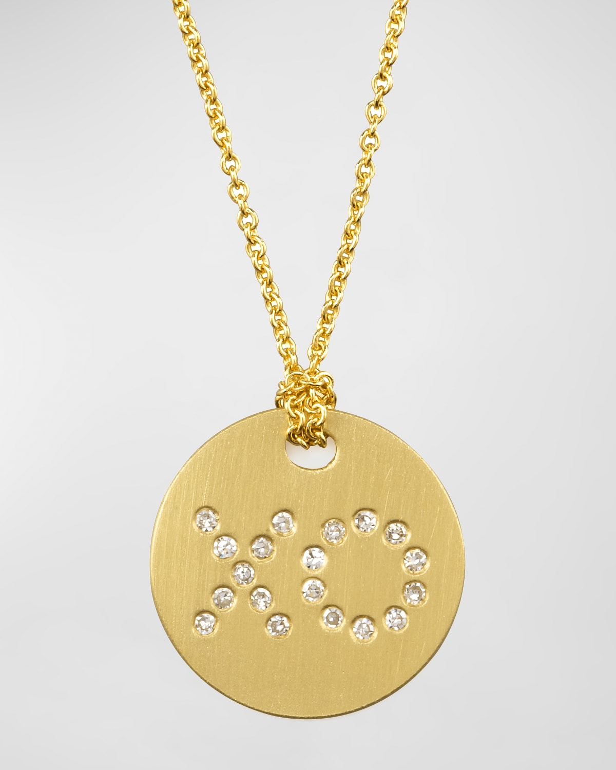 Roberto Coin Diamond XO Medallion Necklace