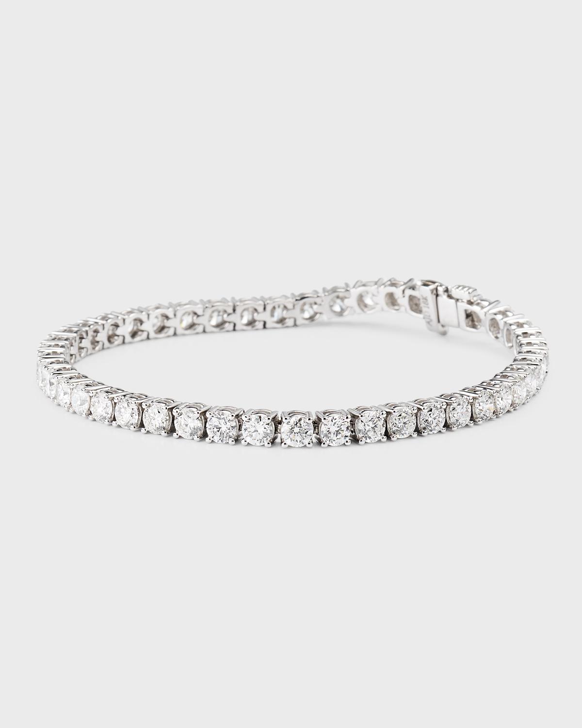 18k White Gold Diamond Tennis Bracelet, 8.55tcw, 7"L