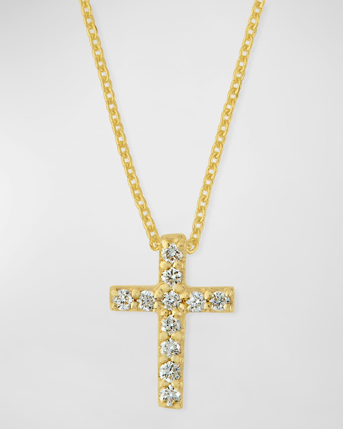 Roberto Coin 18k Small Diamond Cross Pendant Necklace