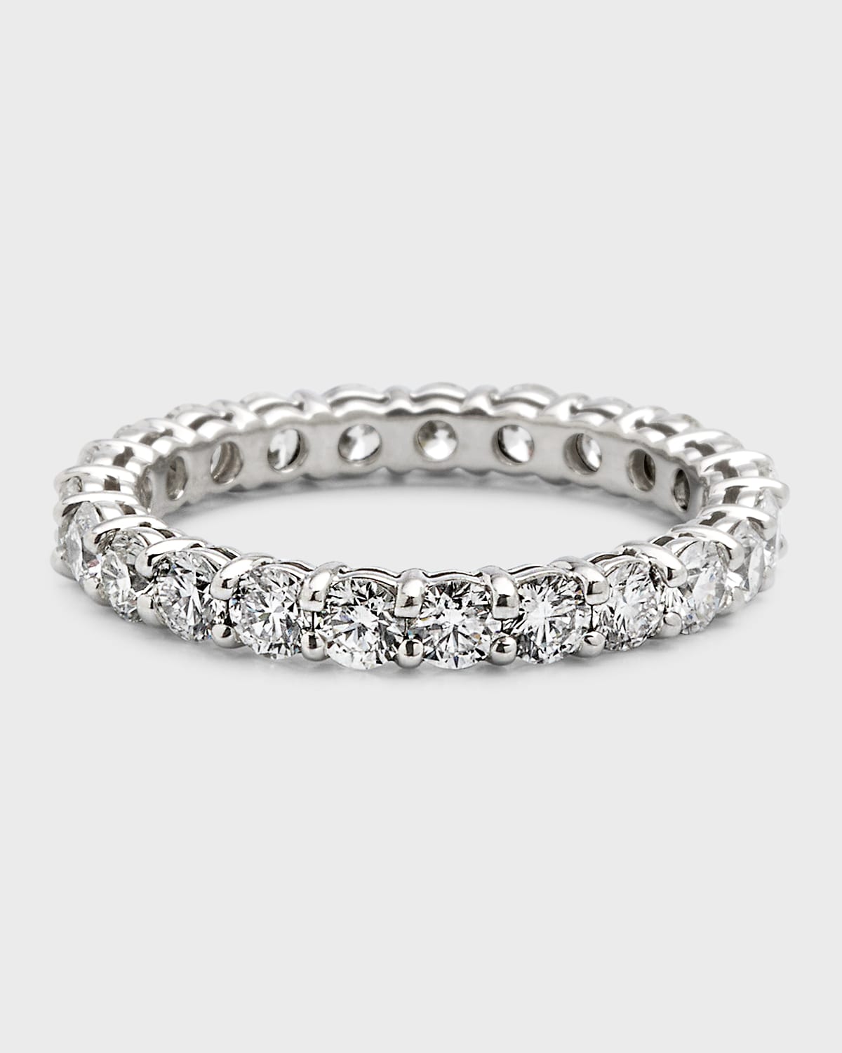 Neiman Marcus Diamonds Platinum Round Diamond Eternity Ring, Size 6 3/4, 2.07tcw