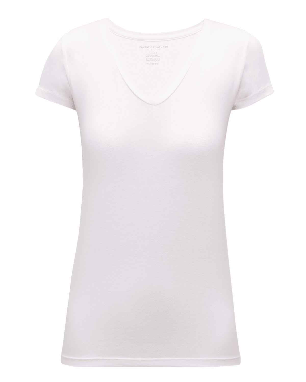 Majestic Filatures Soft Touch Short-Sleeve V-Neck Tee