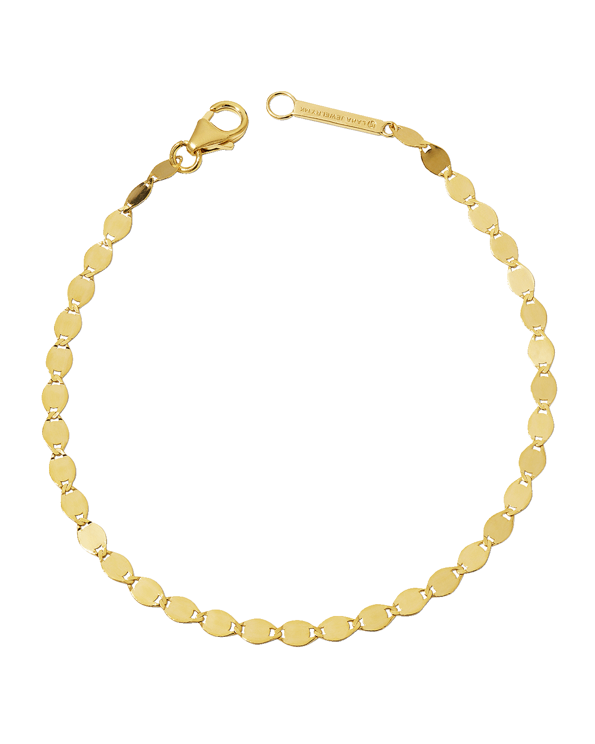 LANA Nude 14K Flat Link Chain Bracelet