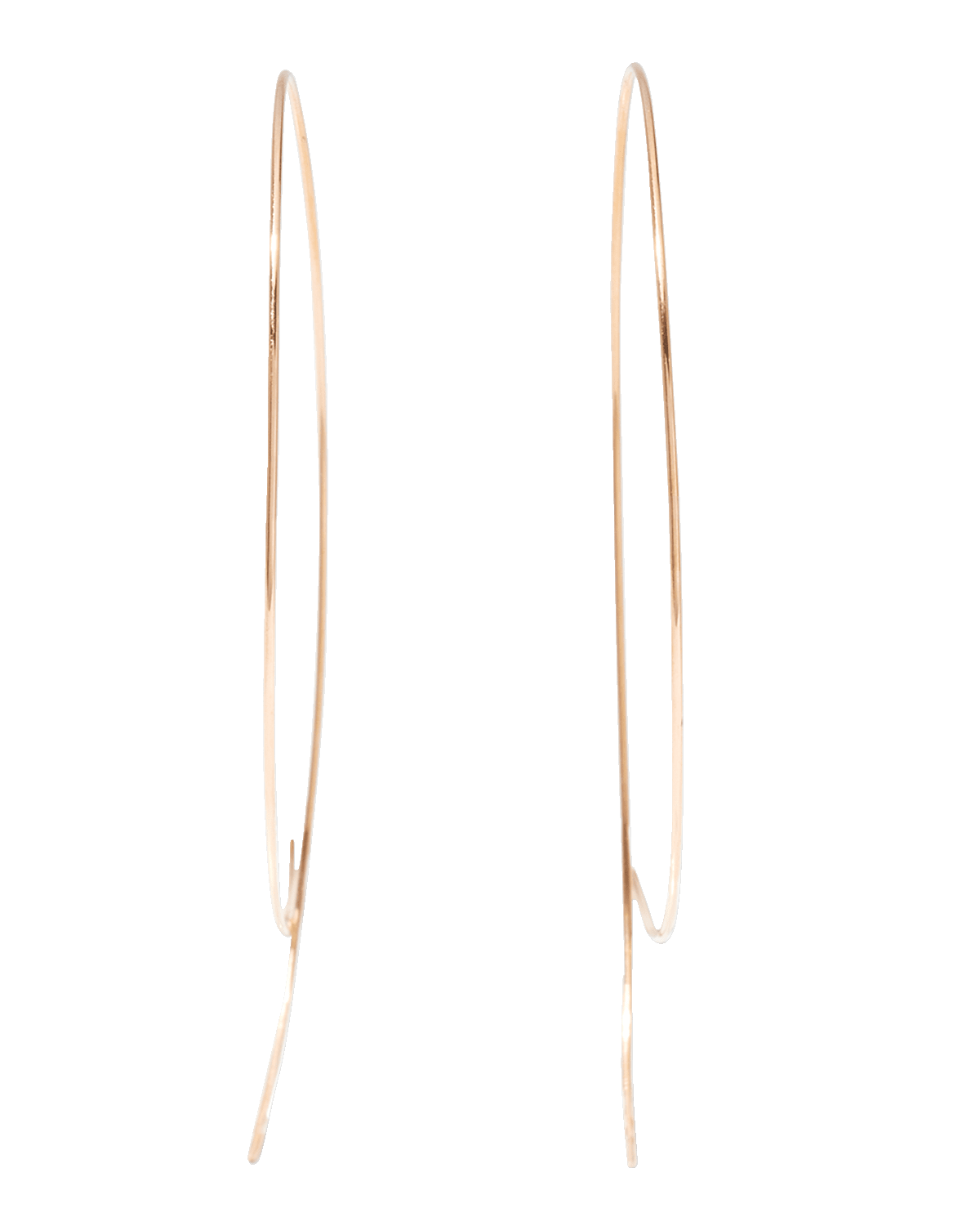 LANA Large Upside Down Hoop Earrings in 14K Gold