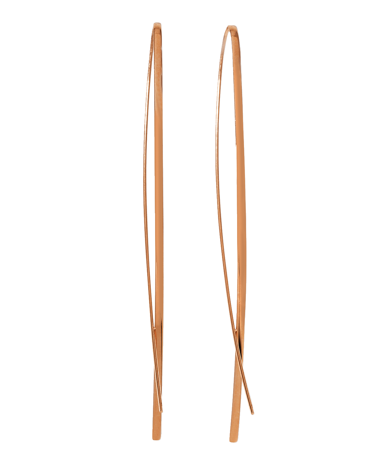 LANA 14k Elite Narrow Upside Down Hoop Earrings