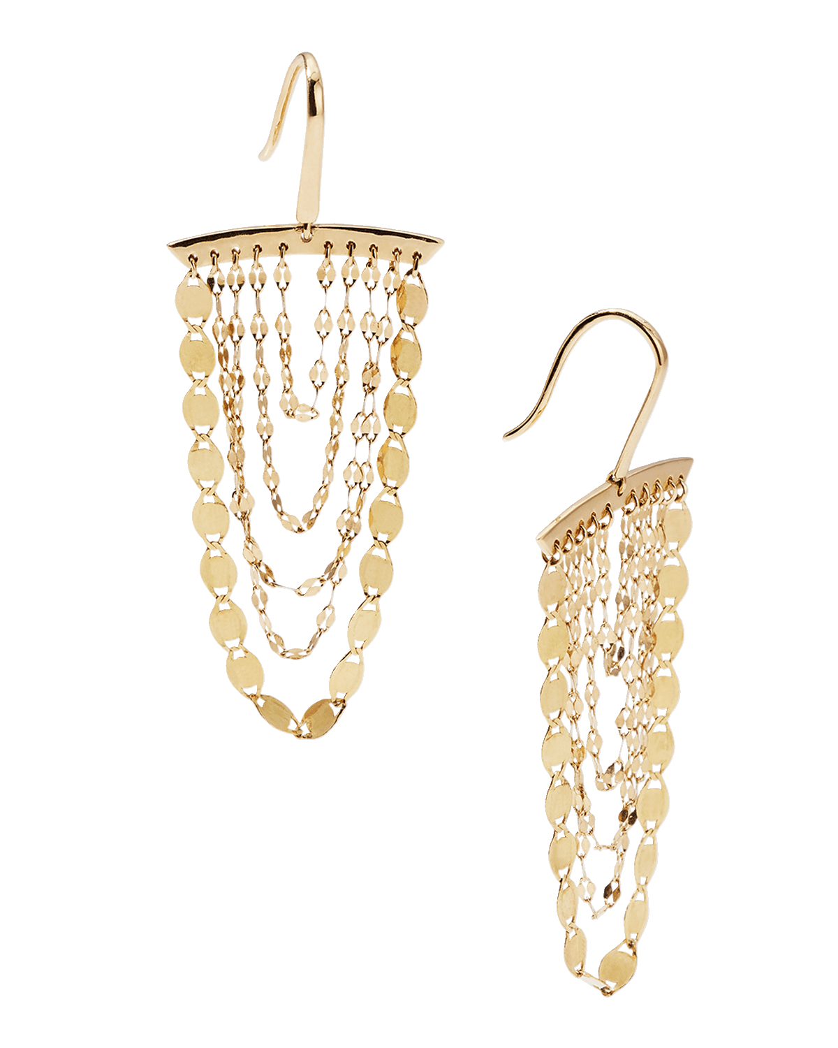 LANA Small Nude Cascade Earrings