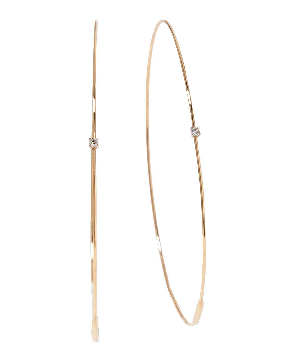 LANA Large Magic Diamond Hoops, Yellow Gold