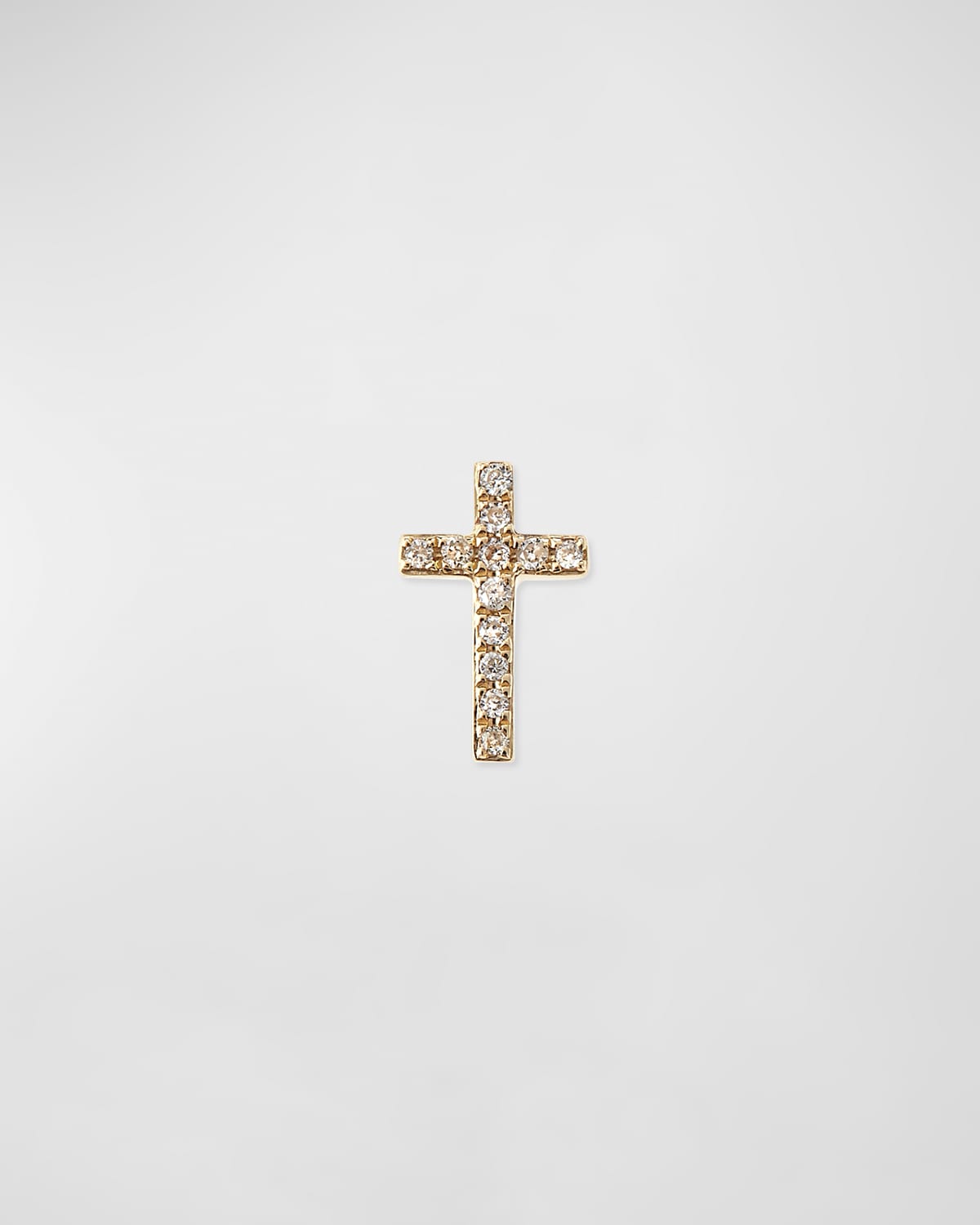 Sydney Evan 14k Gold Diamond Cross Single Stud Earring