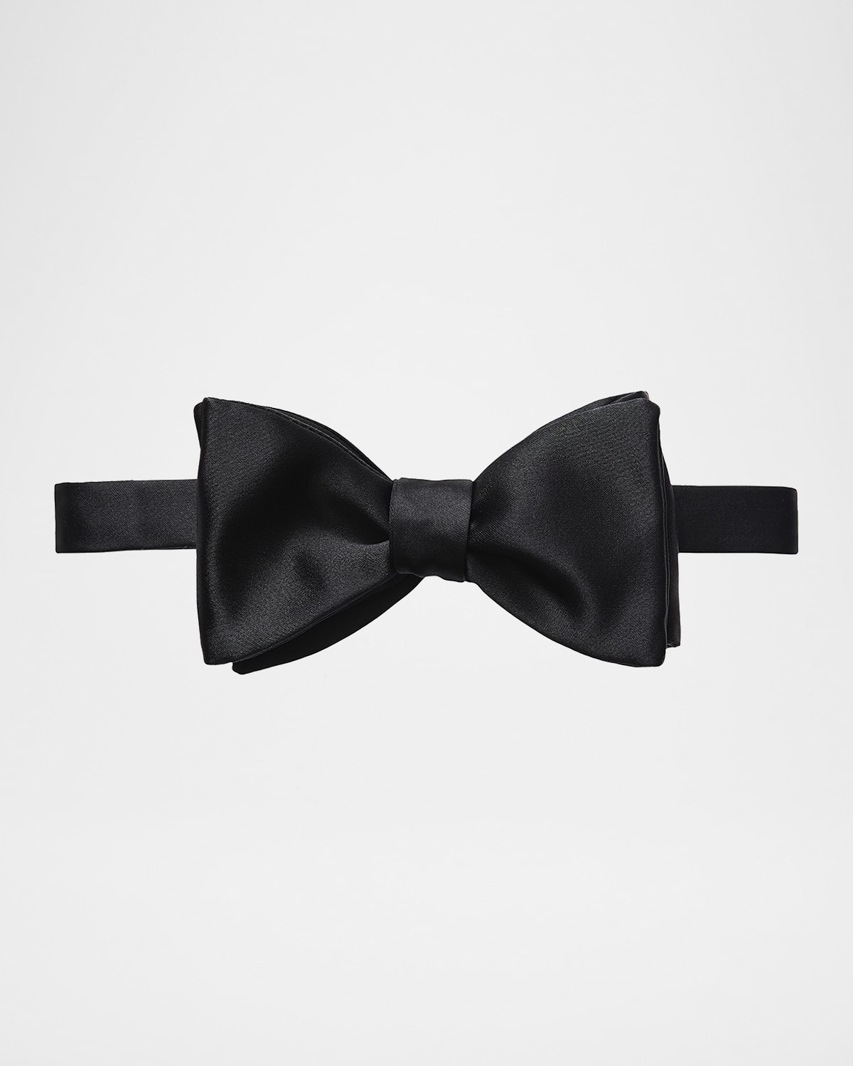 Eton Black Silk Satin Self Tied Bow Tie