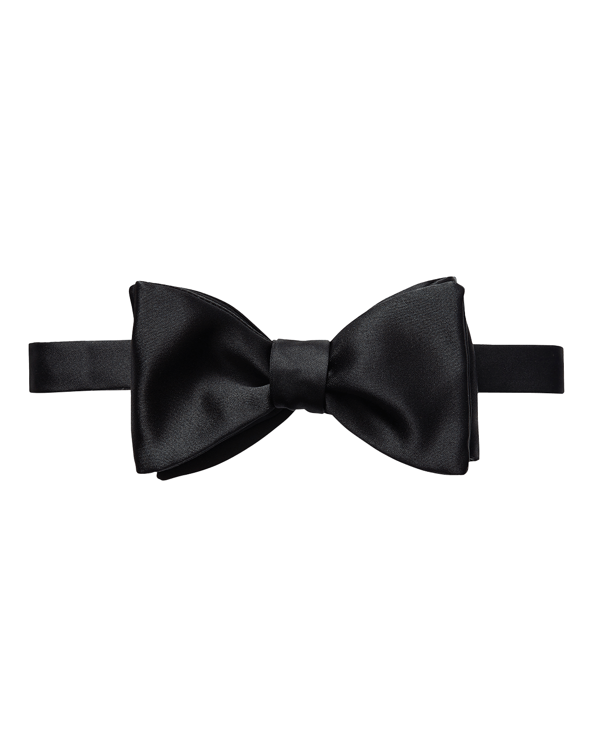 Eton Black Silk Satin Ready-Tied Bow Tie