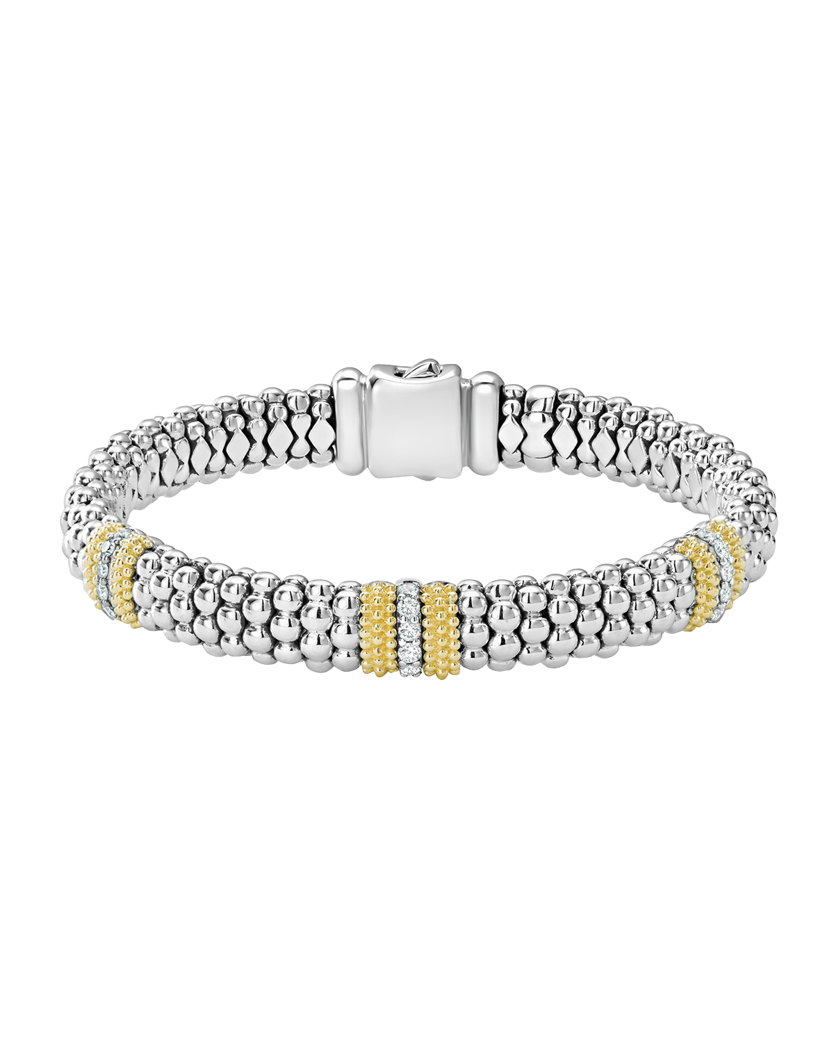 LAGOS Diamond Lux 9mm Three Station Bracelet with Diamonds