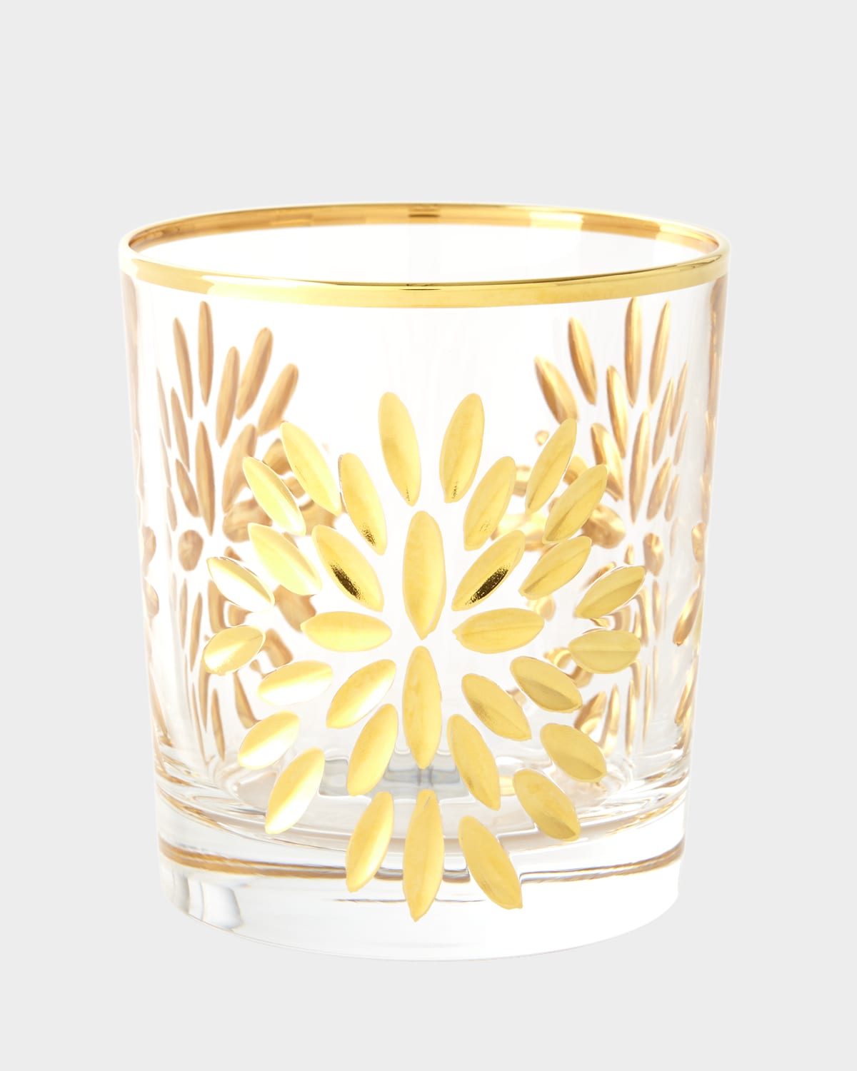 Neiman Marcus Exploded Petals Double Old-Fashioneds, Set of 4