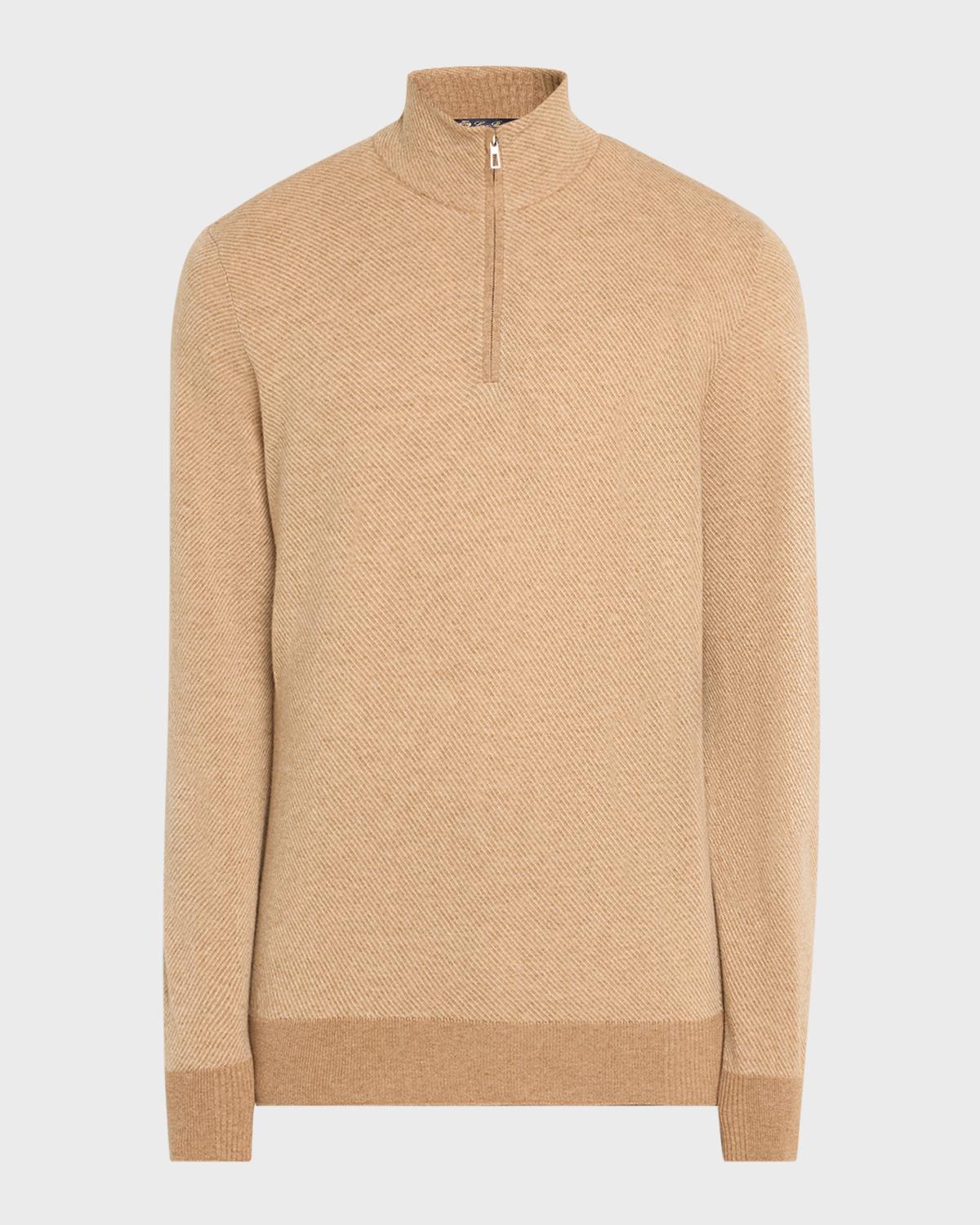 Loro Piana Men's Roadster 1/4-Zip Cashmere Sweater