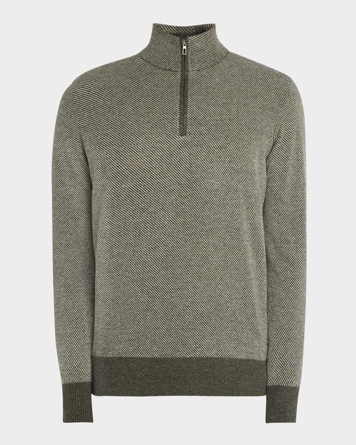 Loro Piana Men's Roadster 1/4-Zip Cashmere Sweater