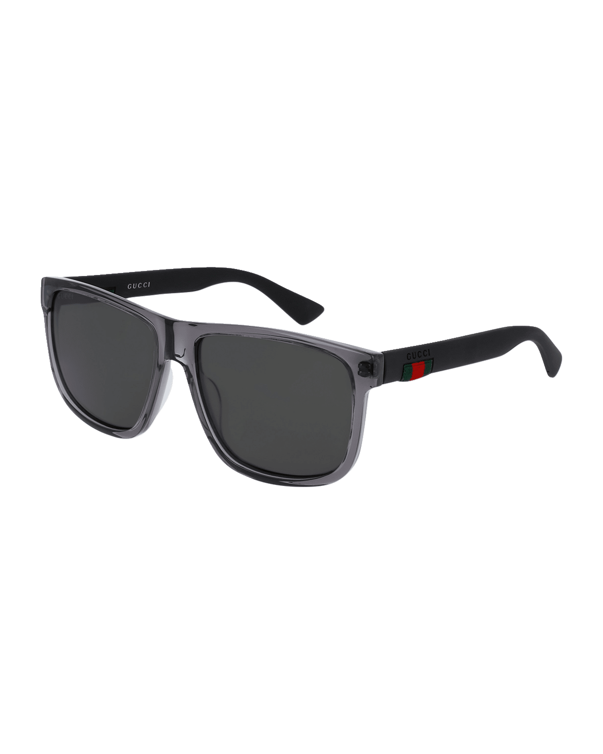 Gucci Polarized Square Acetate Sunglasses, Gray