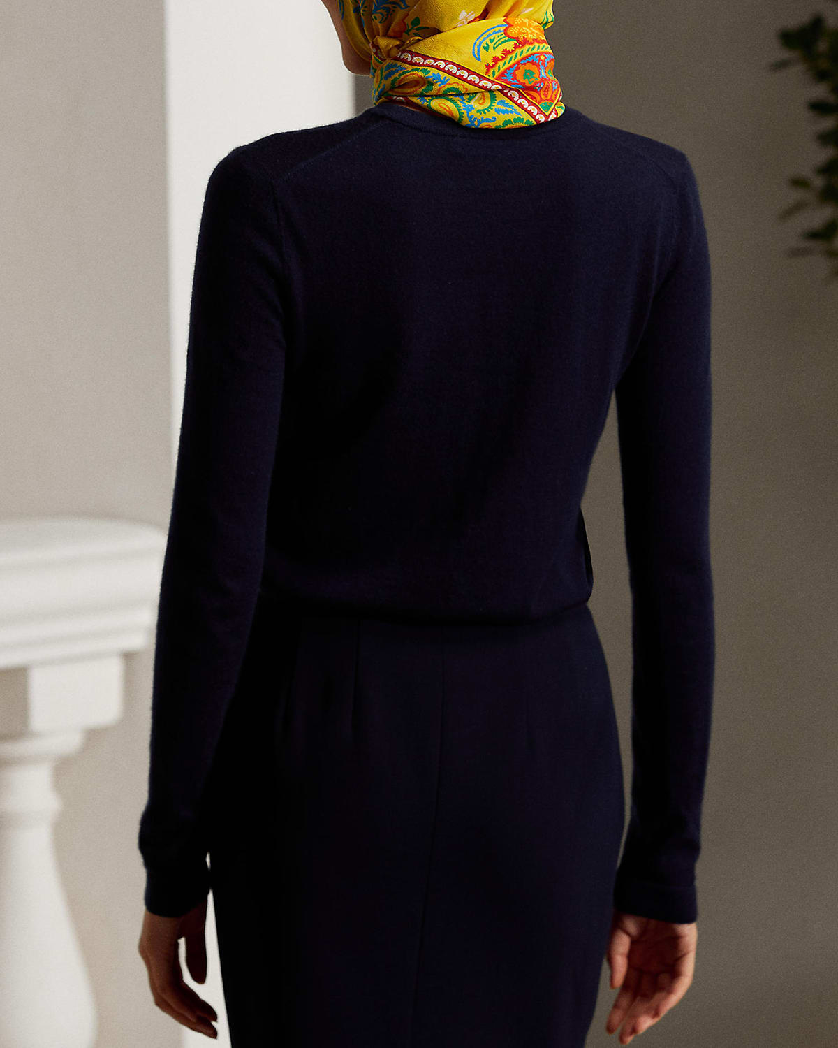 Ralph Lauren Collection Crewneck Long-Sleeve Cashmere Jersey Sweater