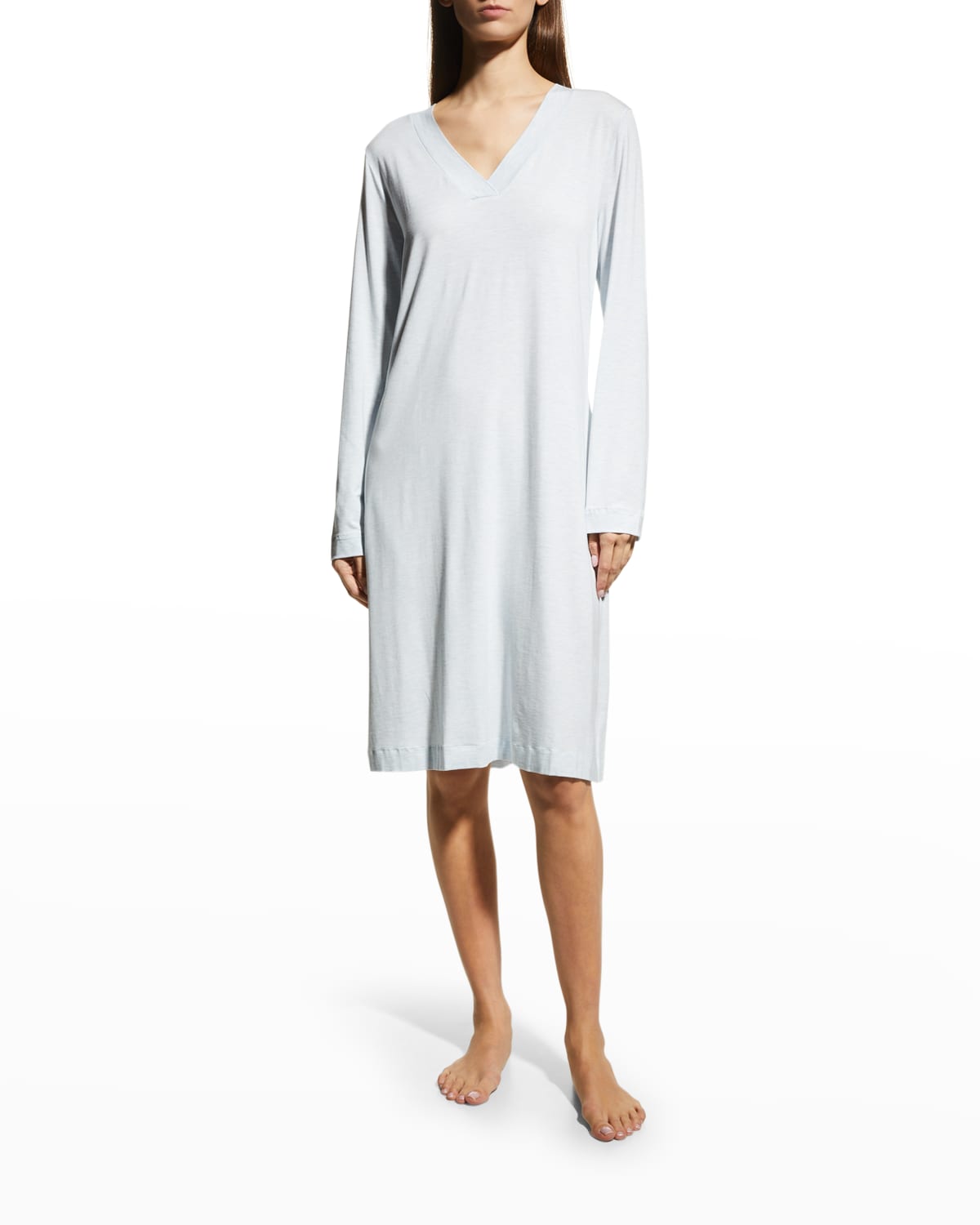 HANRO Womens Elara Long Sleeve Gown 76437 
