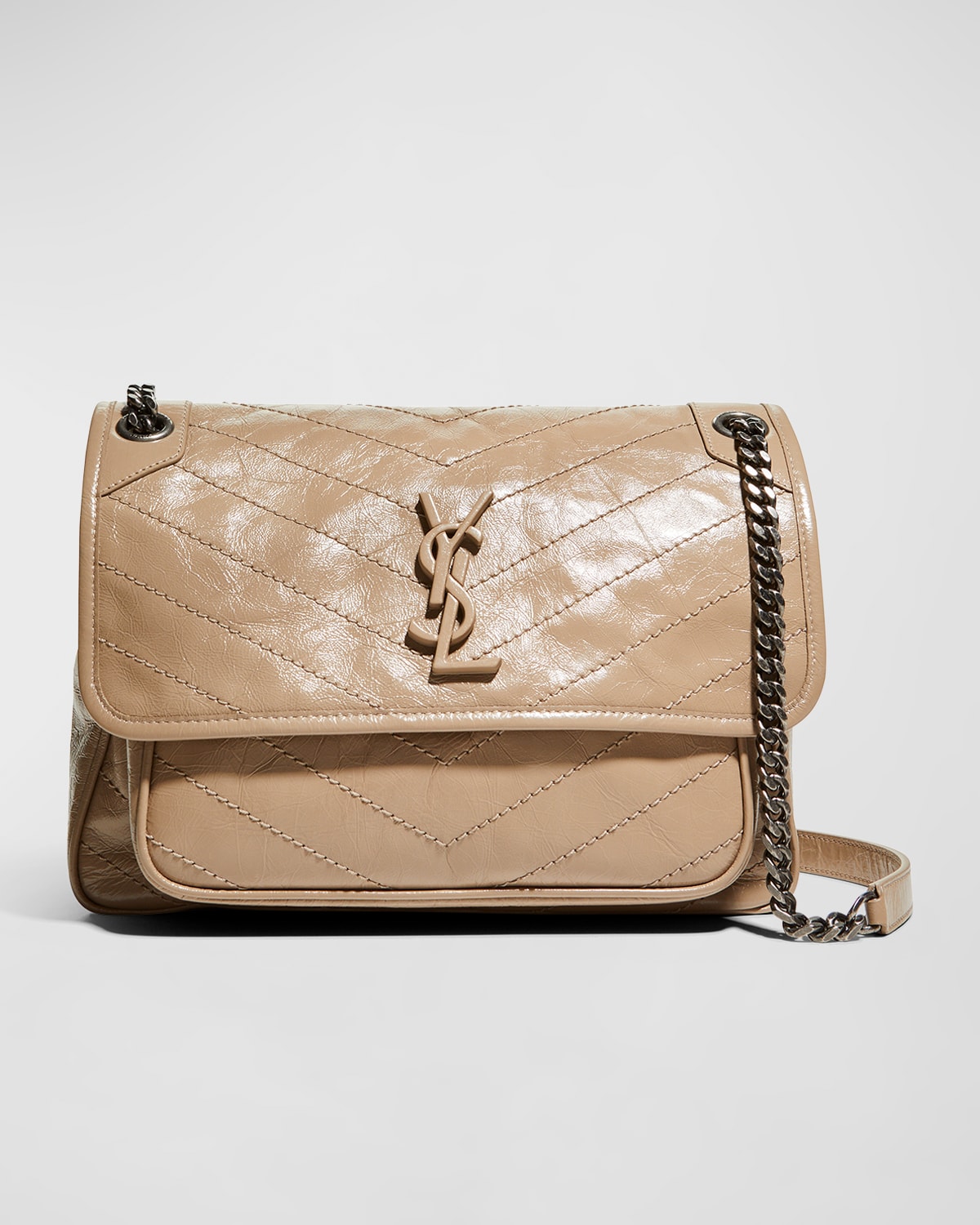 niki medium ysl monogram flap shoulder bag