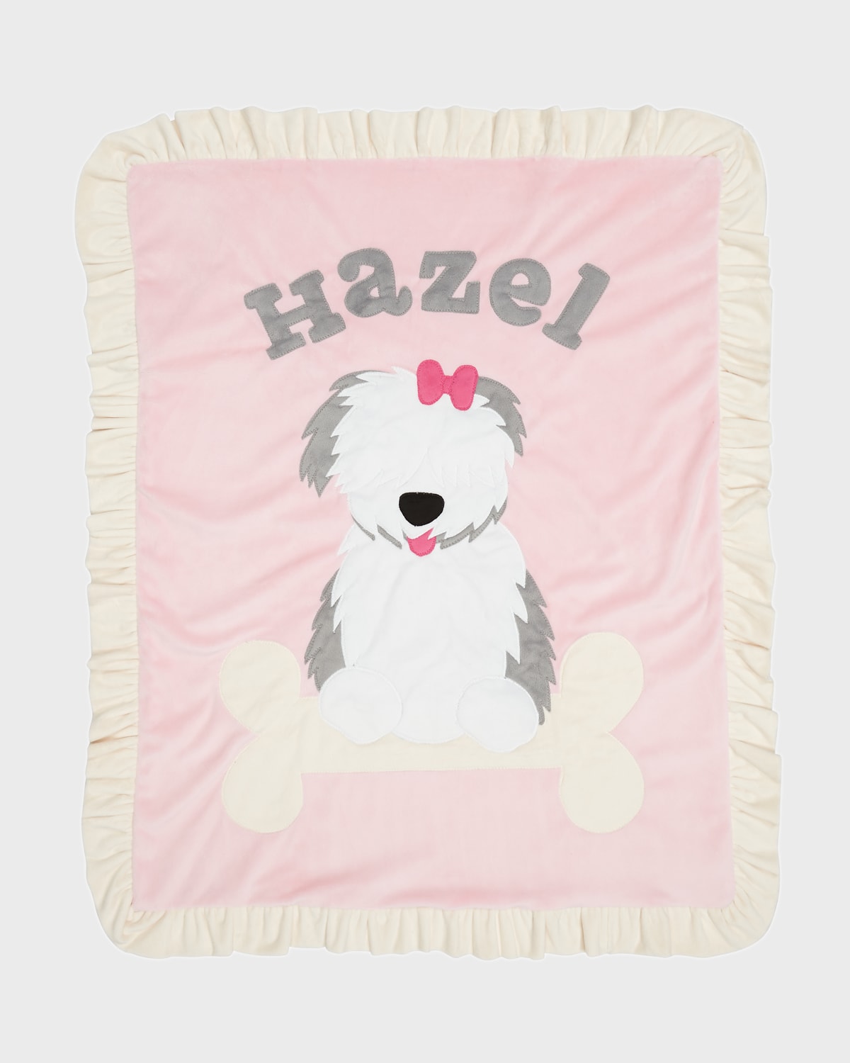 Boogie Baby Personalized Puppy Love Plush Blanket, Pink