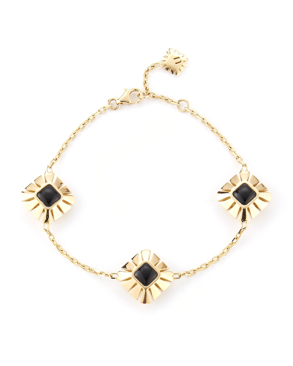 Miseno Vesuvio 18k Station Bracelet w/ Onyx