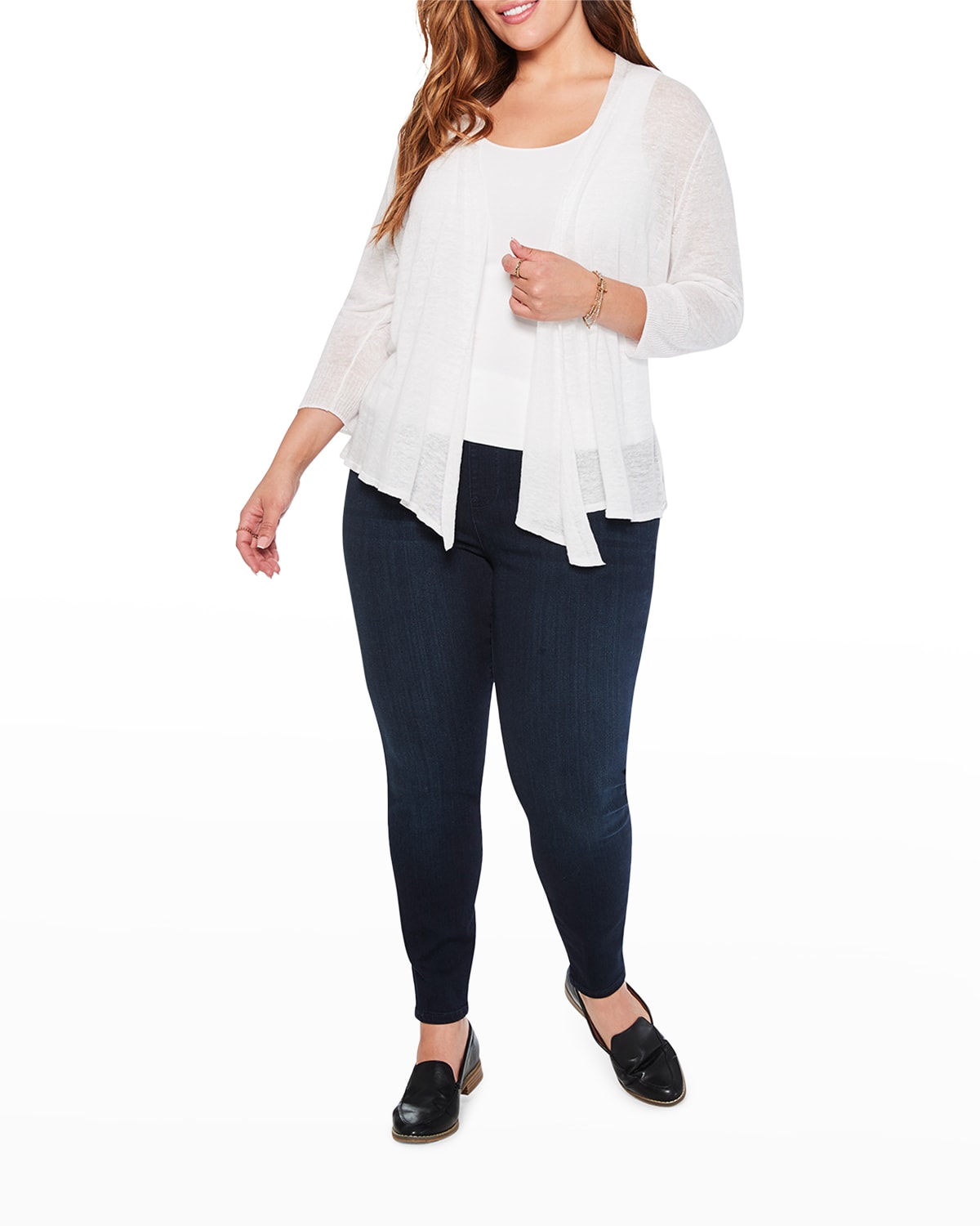 Three Quarter Sleeves Cardigan Neiman Marcus