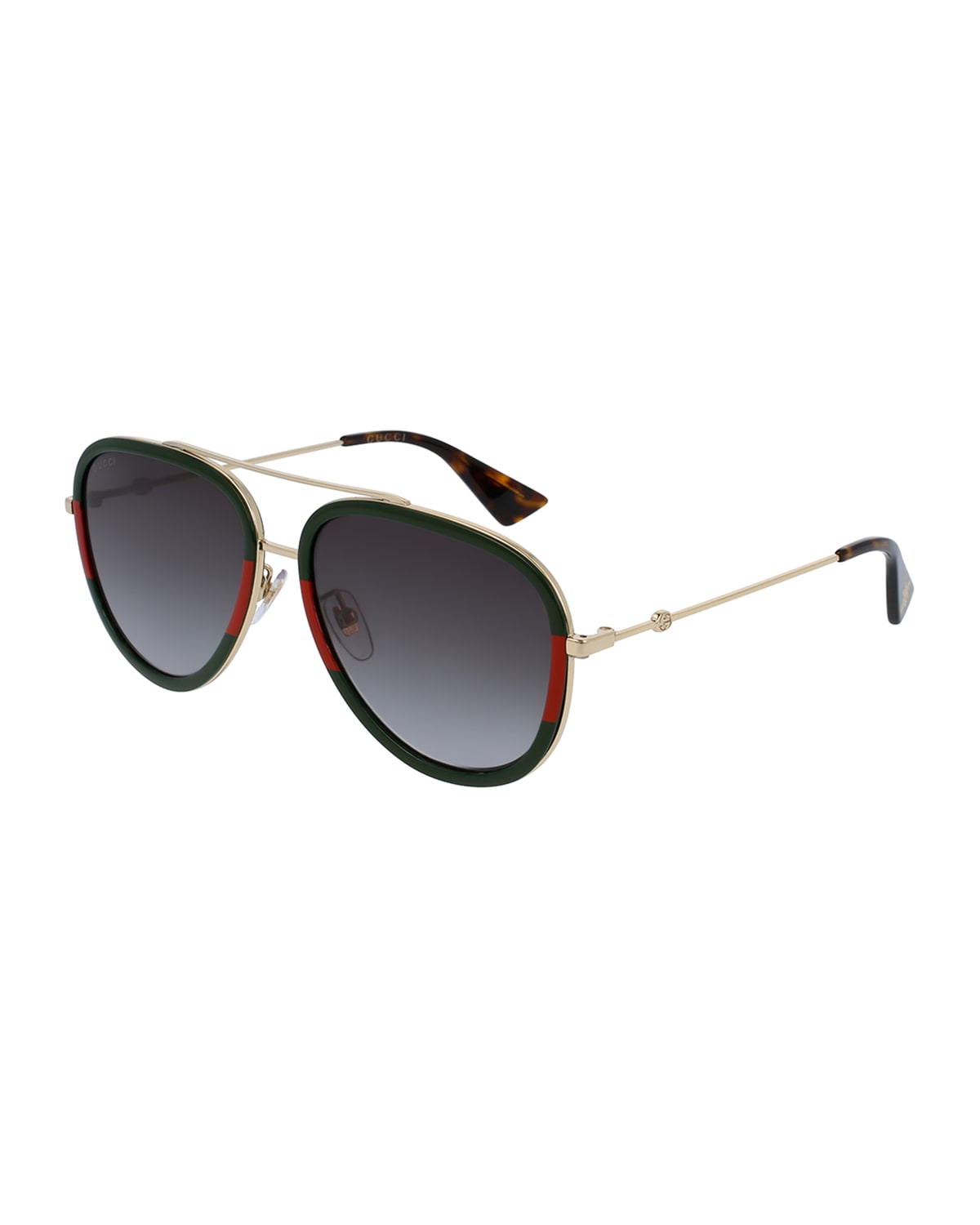 Gucci Metal Gradient Aviator Sunglasses