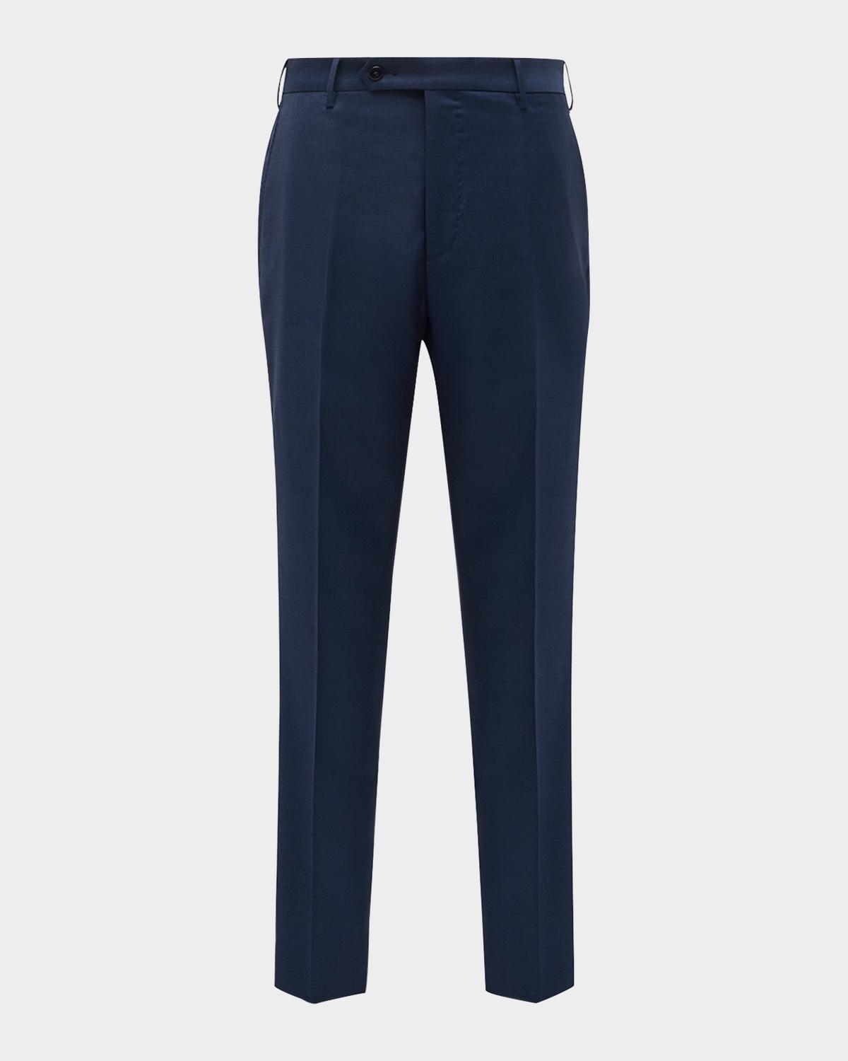 Zanella Men's Parker Classic Flat-Front Trousers