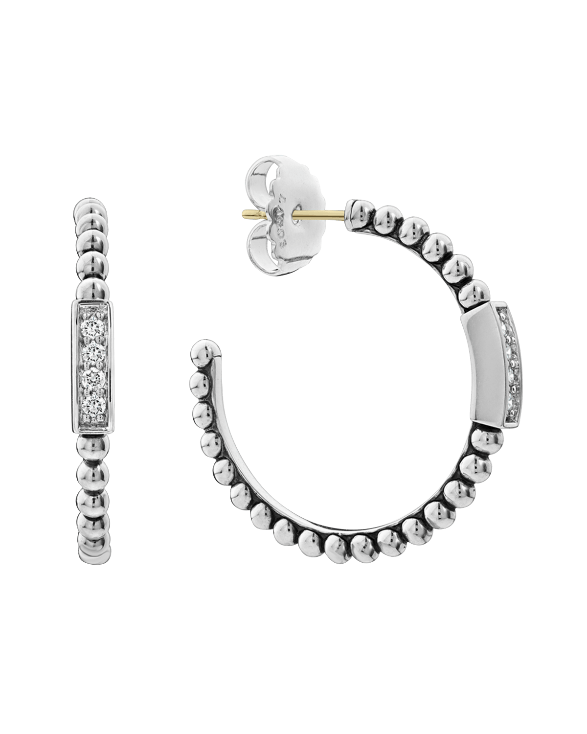 LAGOS Caviar Spark Diamond Hoop Earrings