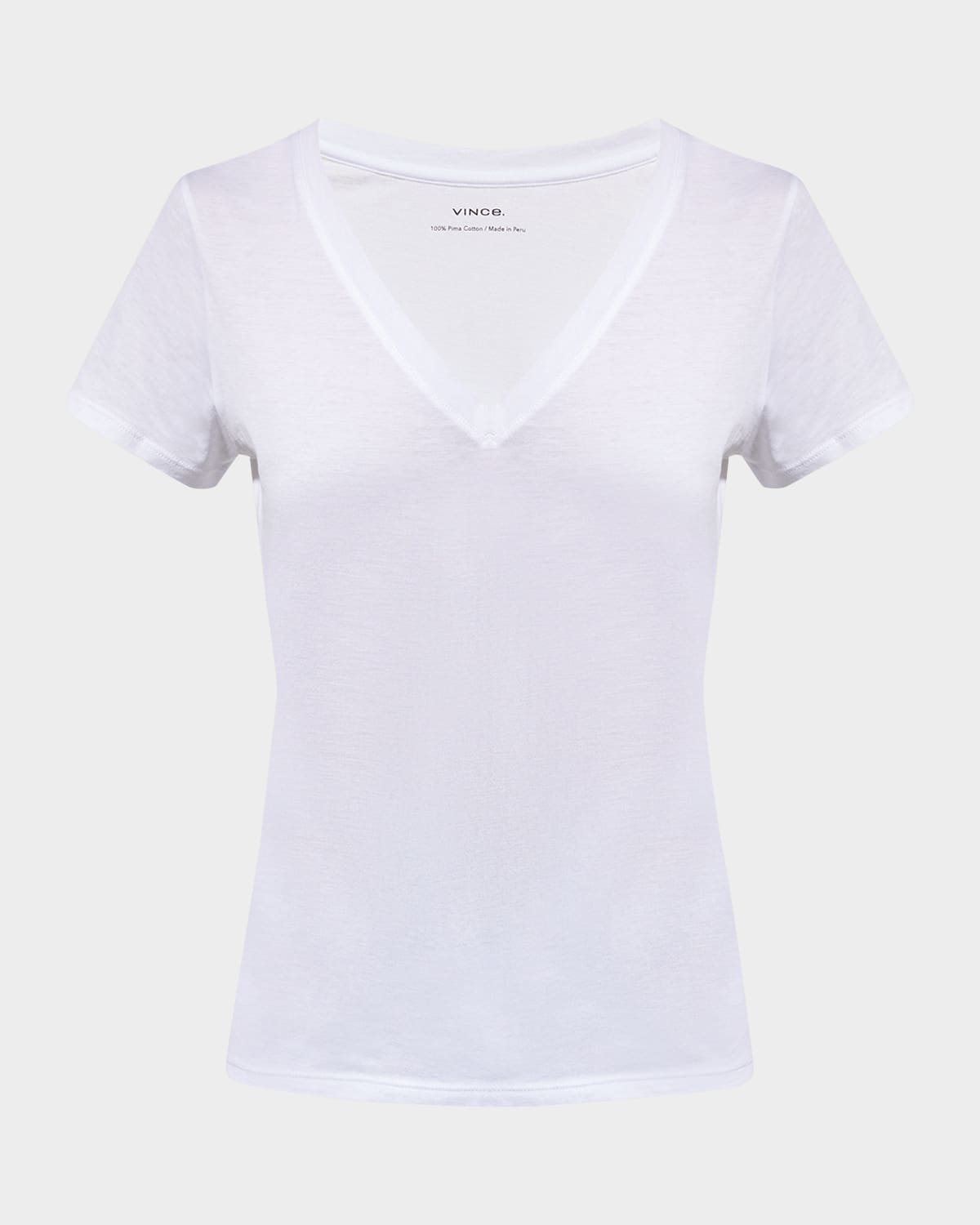 Vince Essential Pima Cotton V-Neck Tee