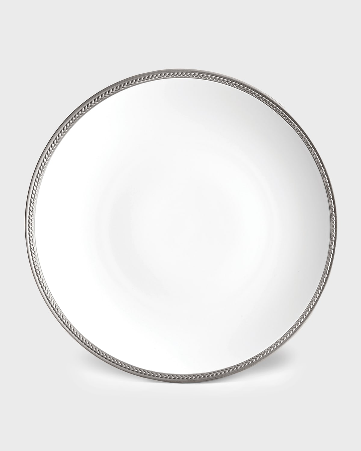 L 'Objet Soie Tressee Platinum Charger