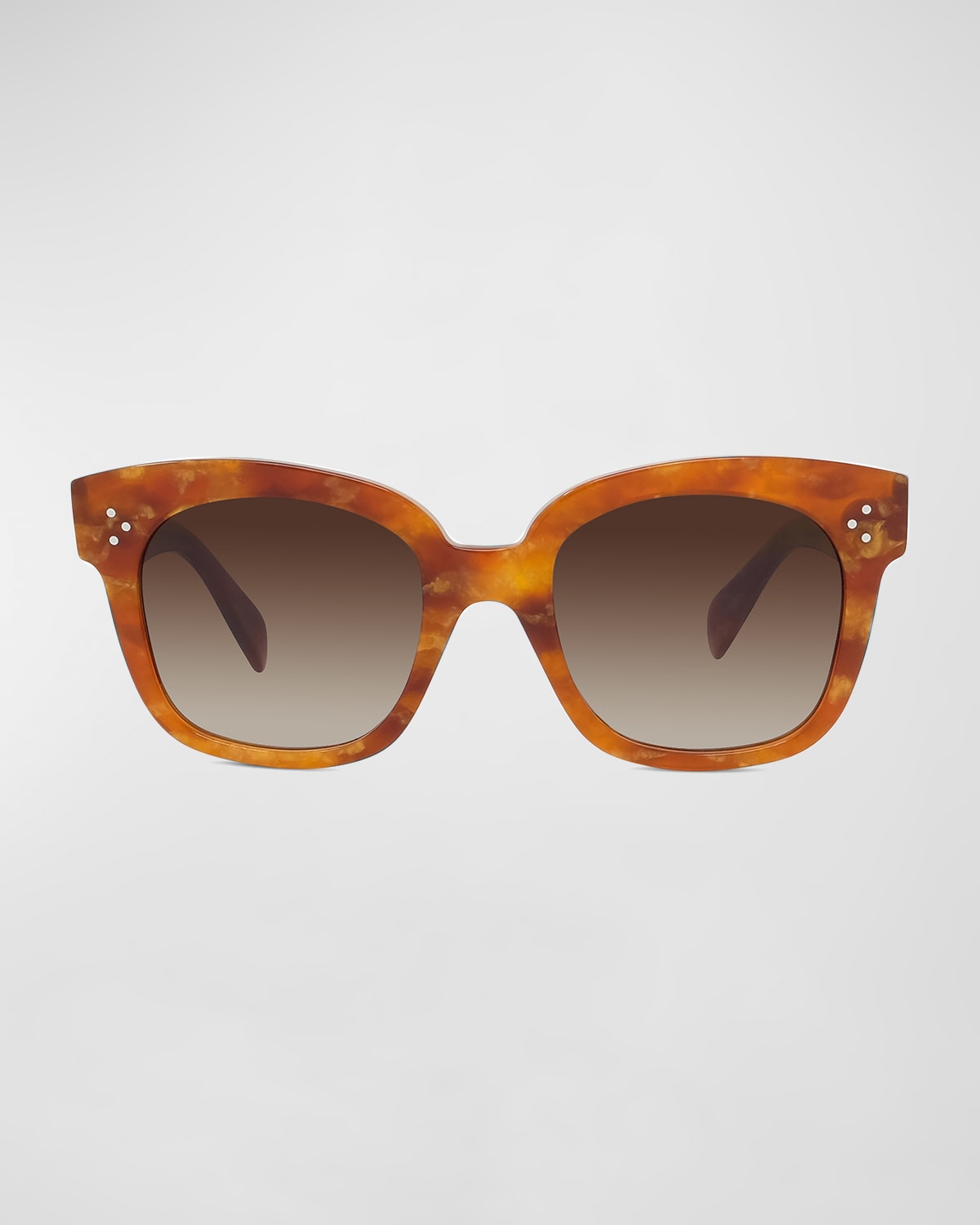 Lauren Lane Mollie Round Sunglasses Amber Tortoise Brown Gradient DIFF