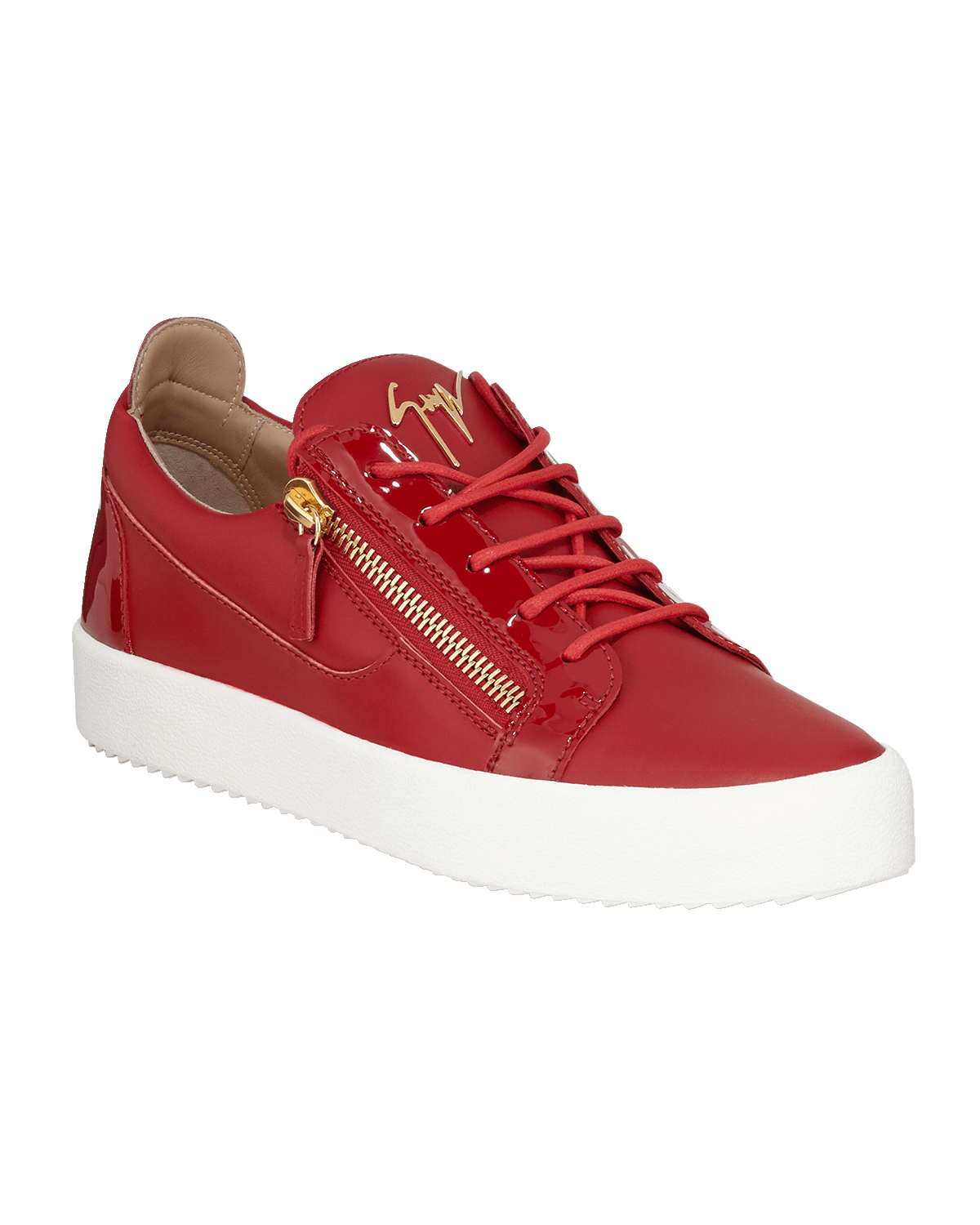 Giuseppe Zanotti Men's London Double-Zip Leather Low-Top Sneakers