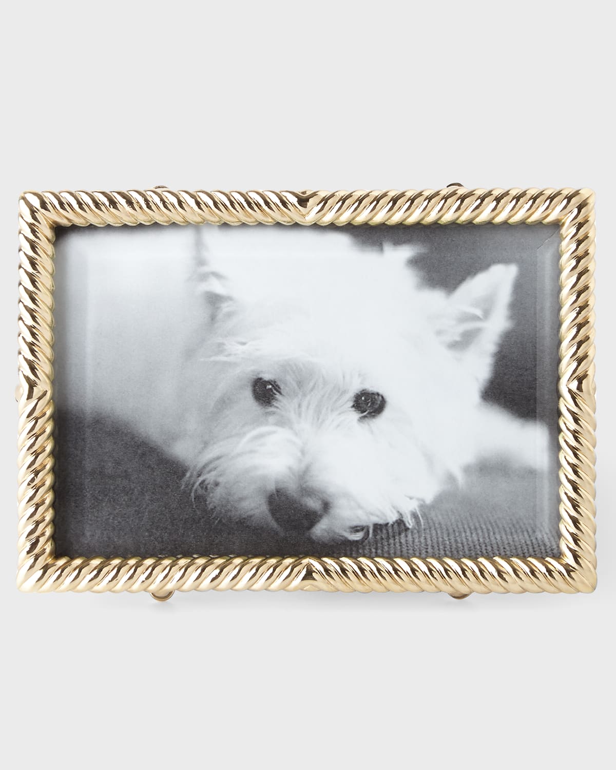 L 'Objet Gold Deco Twist 4" x 6" Picture Frame