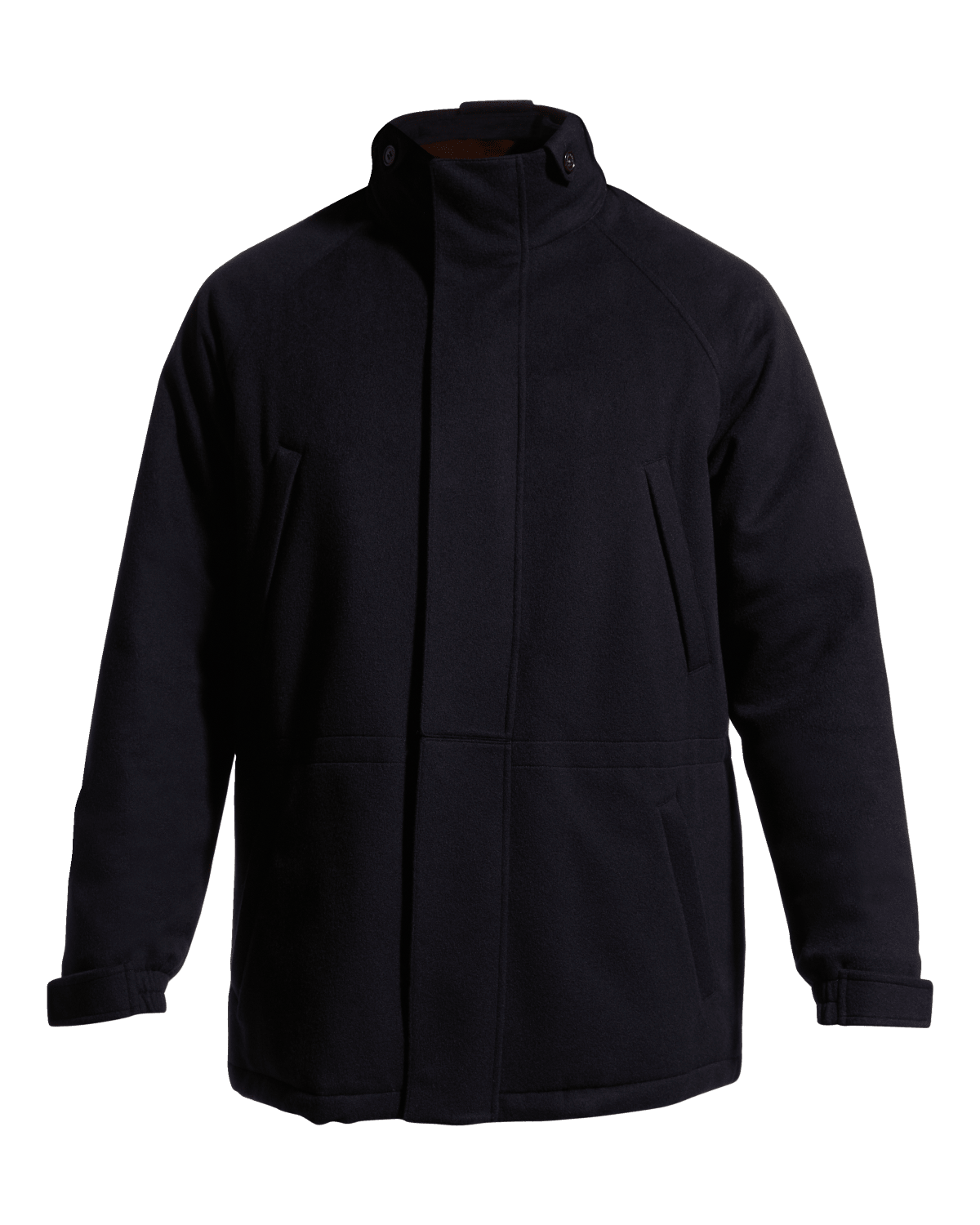 Canali Men's Covered Placket Button-Front Car Coat | Neiman Marcus