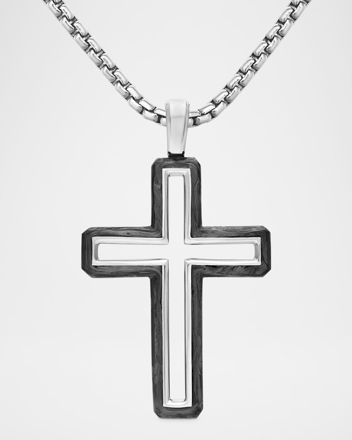 David Yurman Men's Beveled Tag Pendant in 18K Gold, 35mm Neiman Marcus