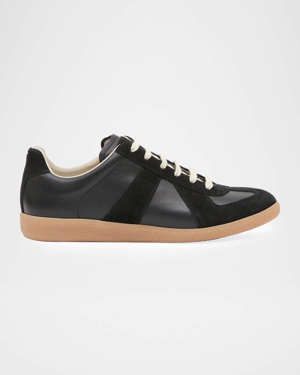 Maison Margiela Men's Replica Leather Low-Top Sneakers