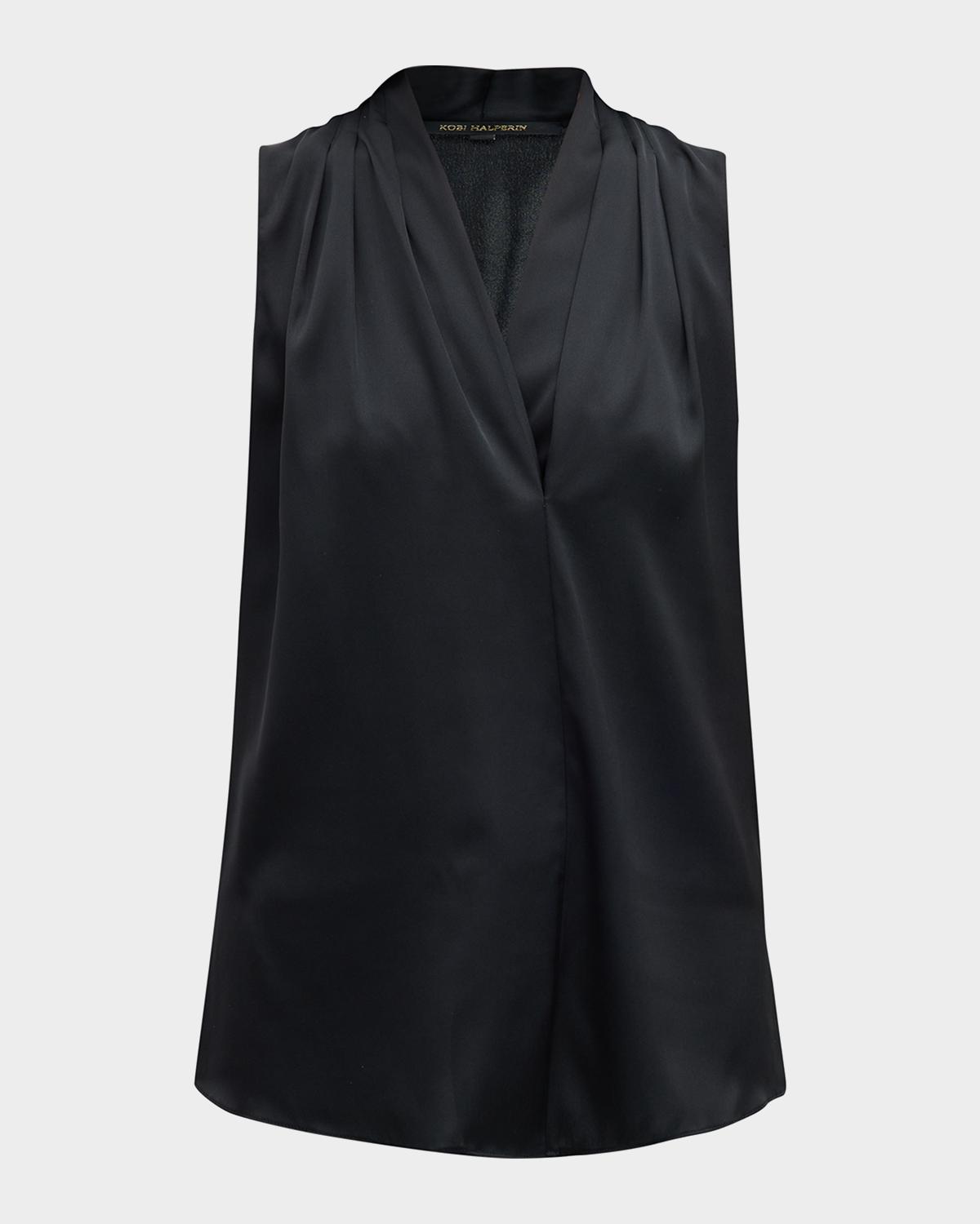 Kobi Halperin Mila Silk-Stretch Sleeveless Top