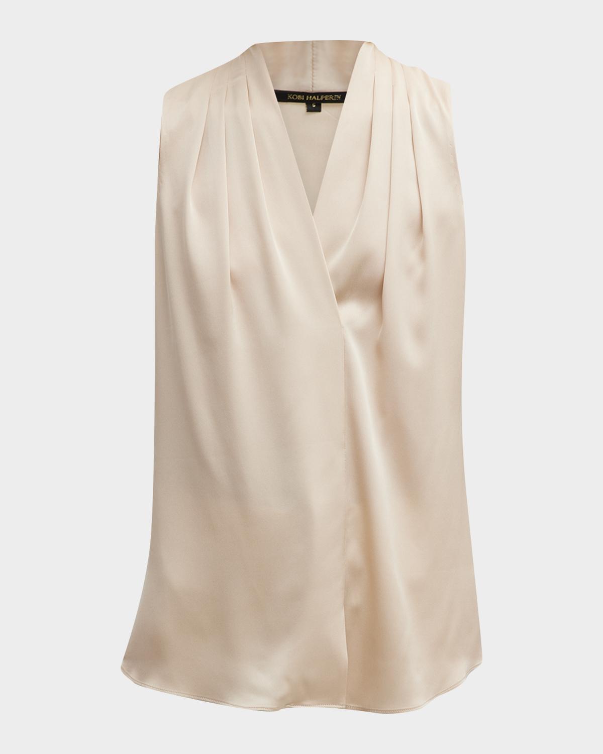 Kobi Halperin Mila Silk-Stretch Sleeveless Top