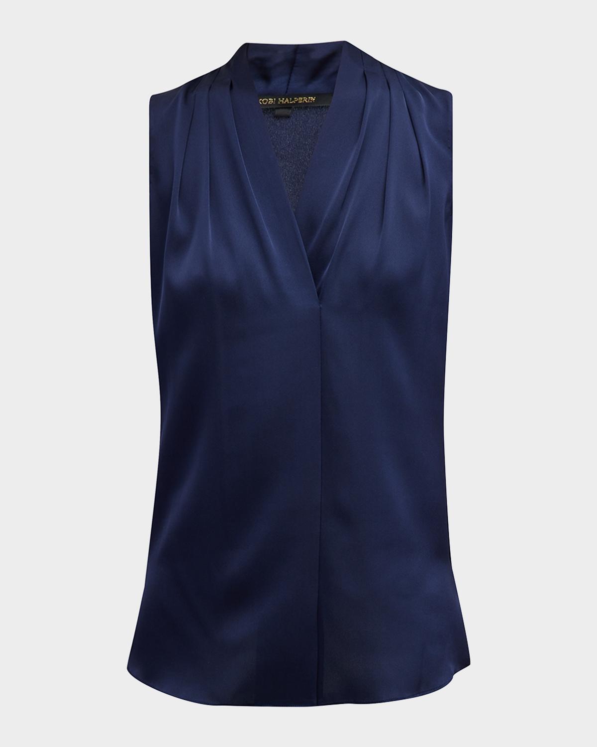 Kobi Halperin Mila Silk-Stretch Sleeveless Top