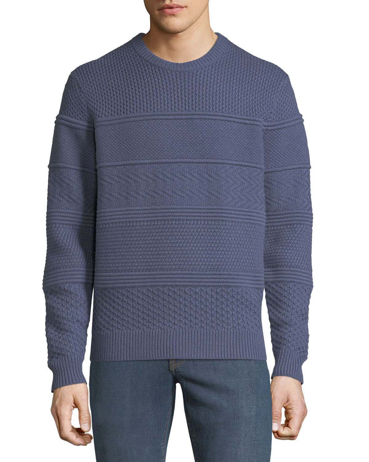 Massimo Alba Men's Brushed Cashmere Crewneck Sweater Neiman Marcus