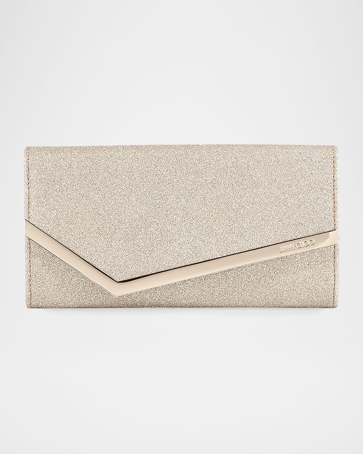 Jimmy Choo Emmie Glitter Leather Clutch Bag