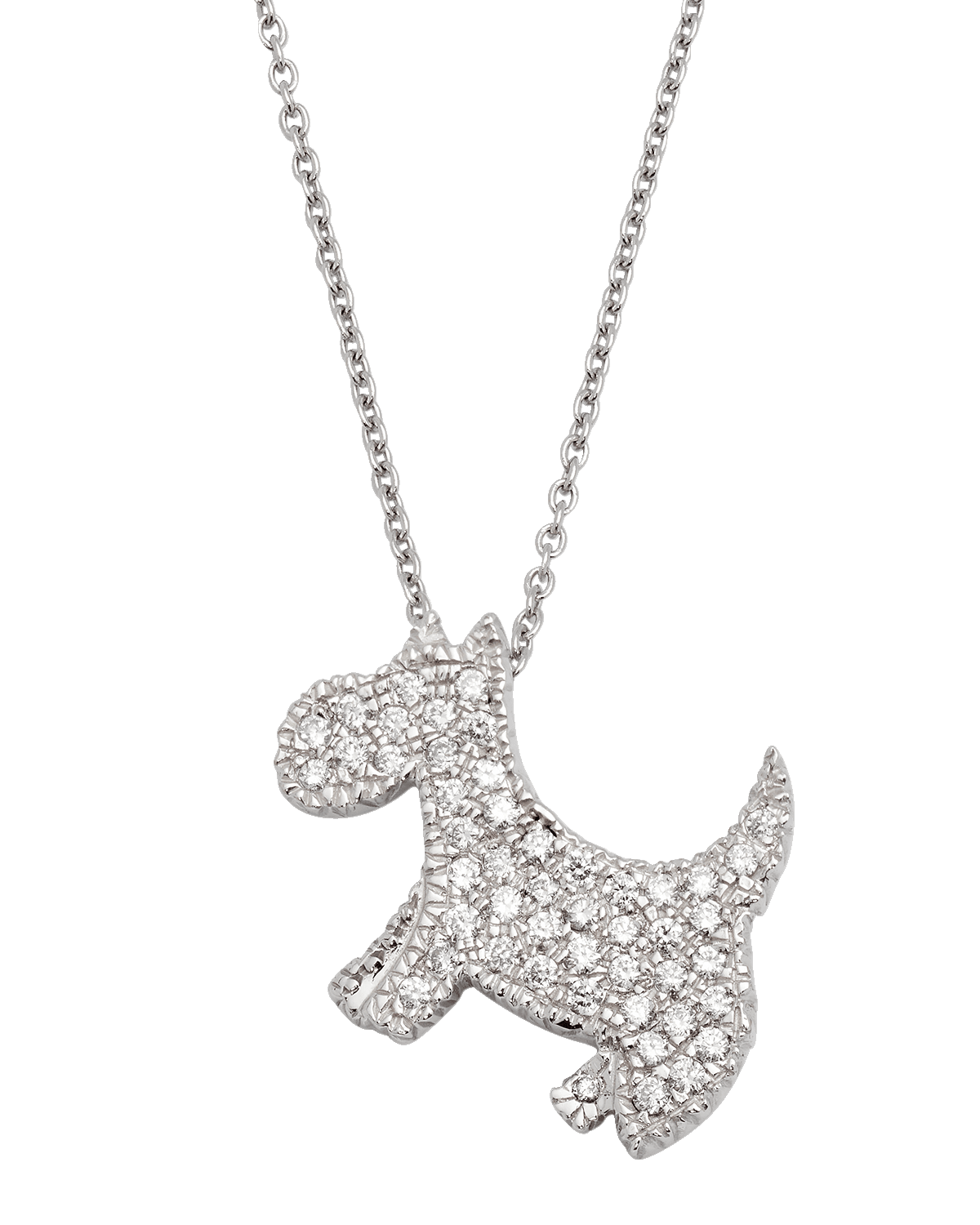 Roberto Coin 18k Diamond Scottie Dog Pendant Necklace