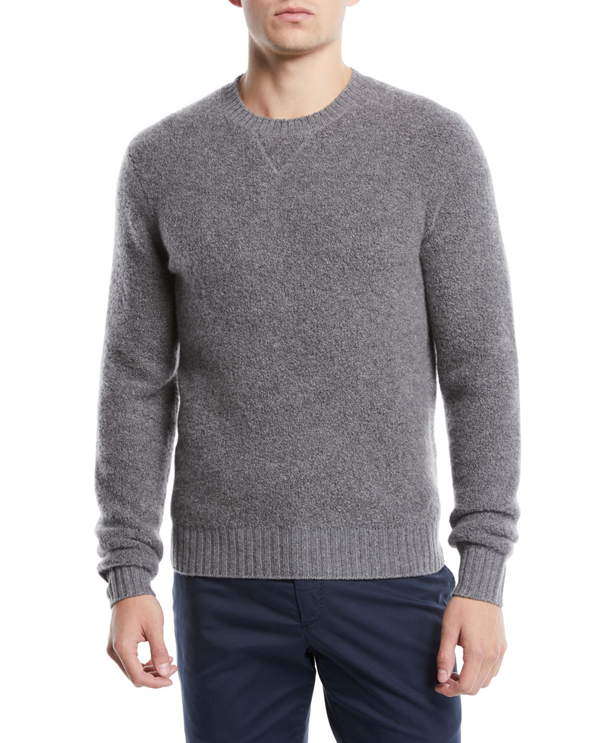 Stefano Ricci Men's ContrastTrim MockNeck Cashmere Sweater Neiman