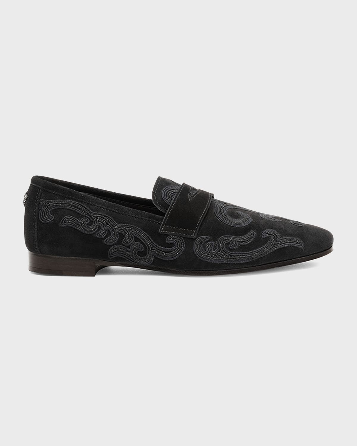 Black Suede Loafer Neiman Marcus